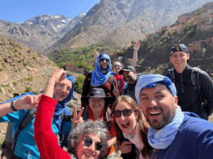 A group of tourists in Morocco