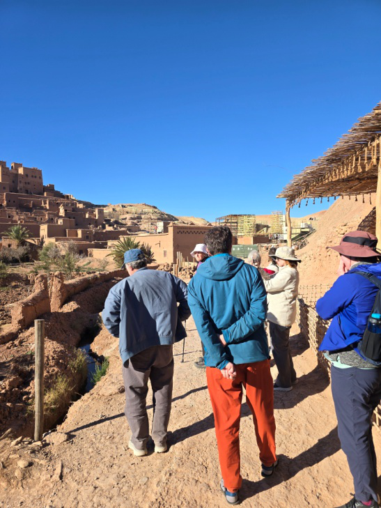 Tourists visiting a city in Morocco