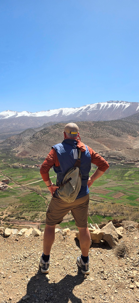 A tourists enjoying a view