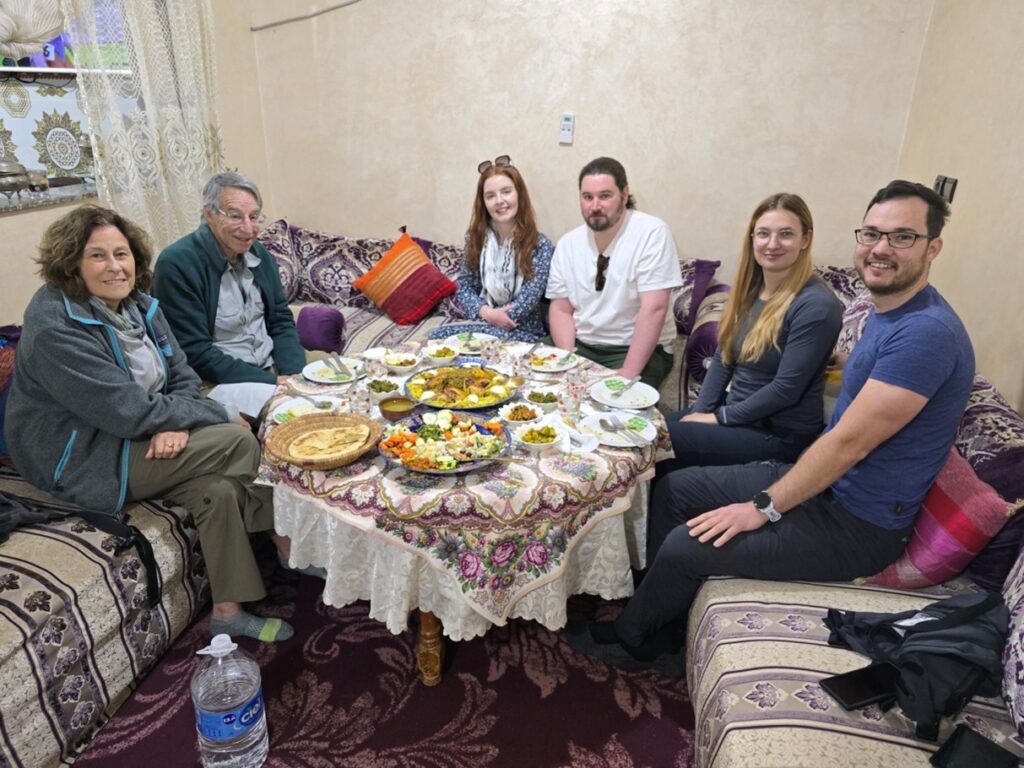 Tourists enjoying food