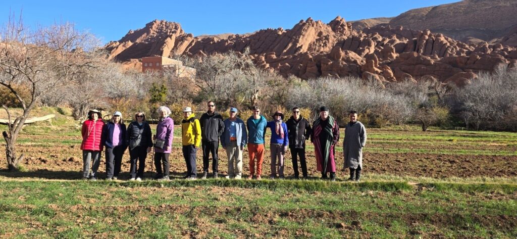 A group of tourists in Morocco
