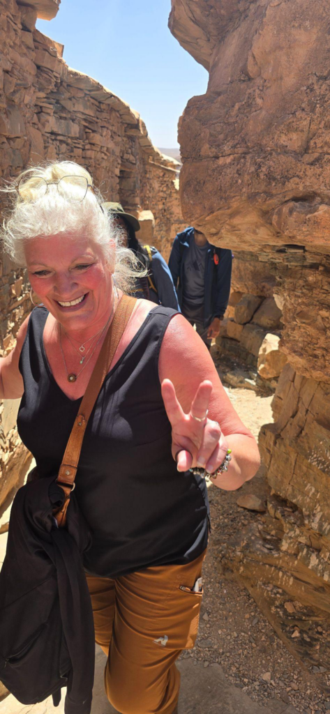 Tourists hiking on a closed pathway 