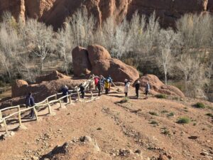 People on a mountain range