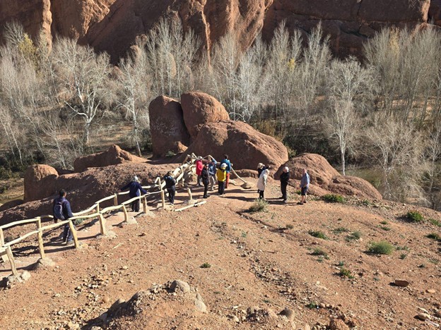 People on a mountain range