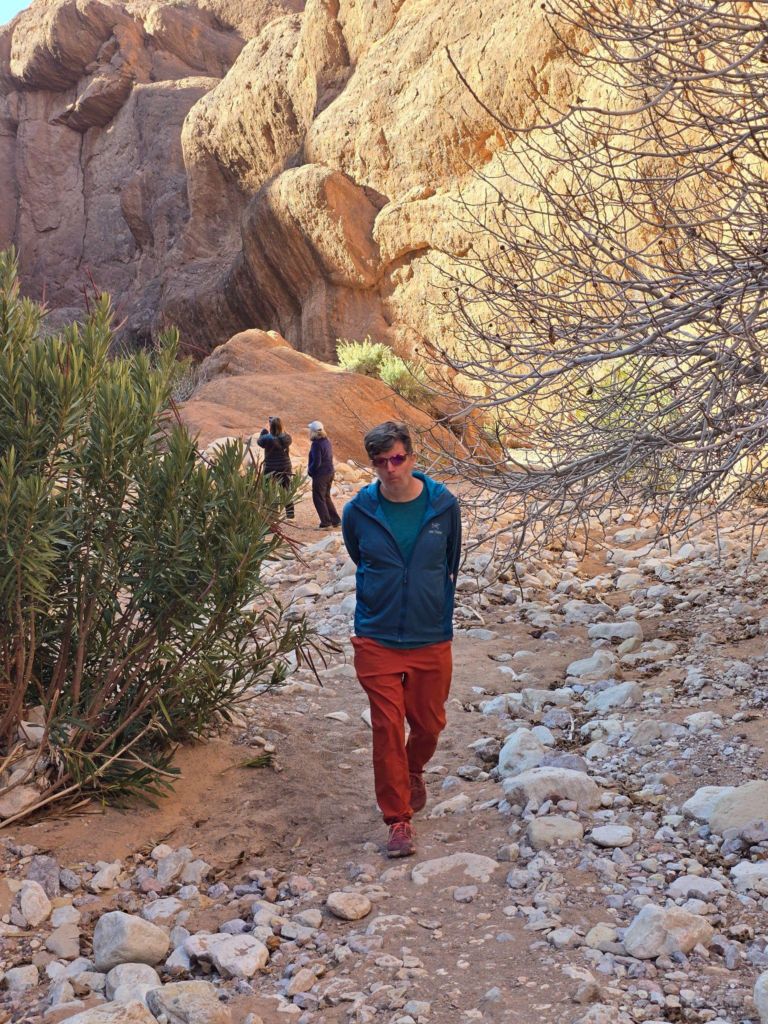 People walking on a trek 