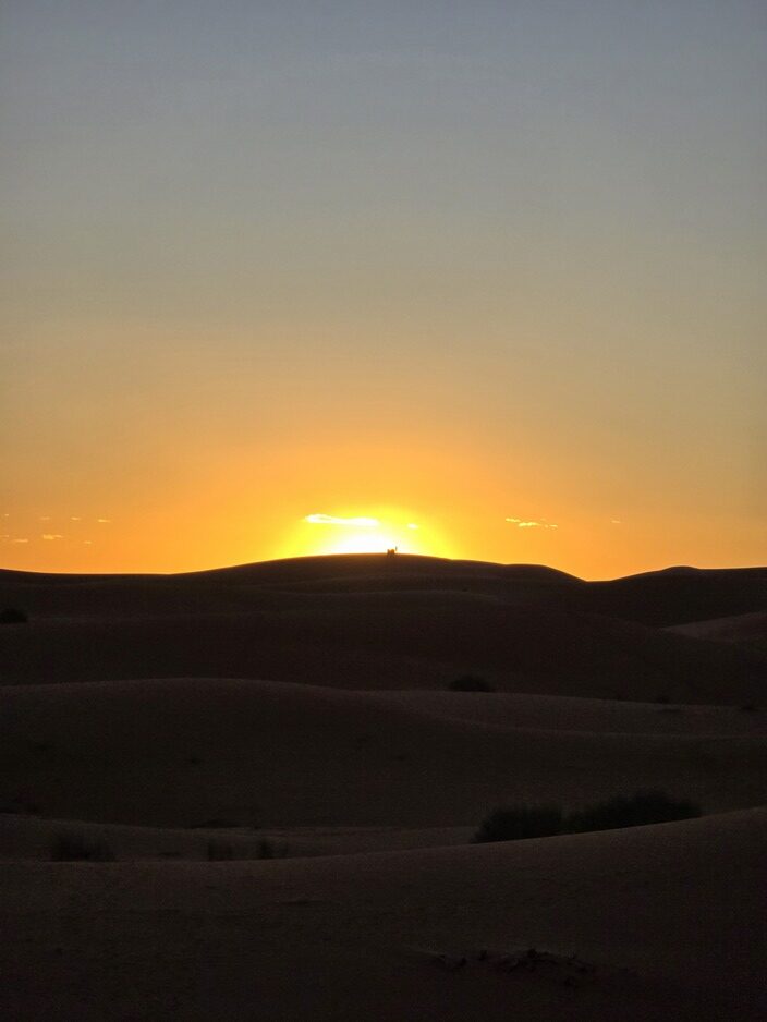 Sunset in a desert