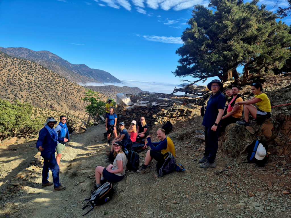 A group of tourists in Morocco