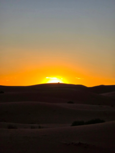 View of the Sunset in the Sahara