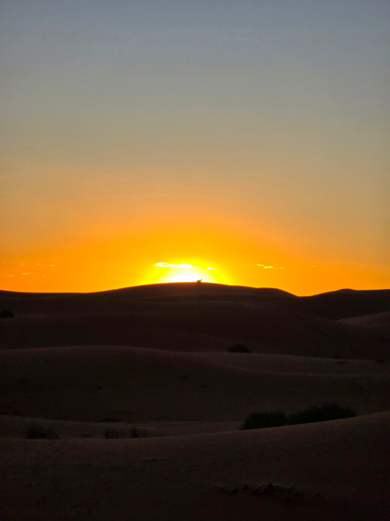 View of the Sunset in the Sahara