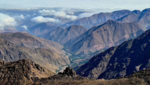 view from the top of the mountains