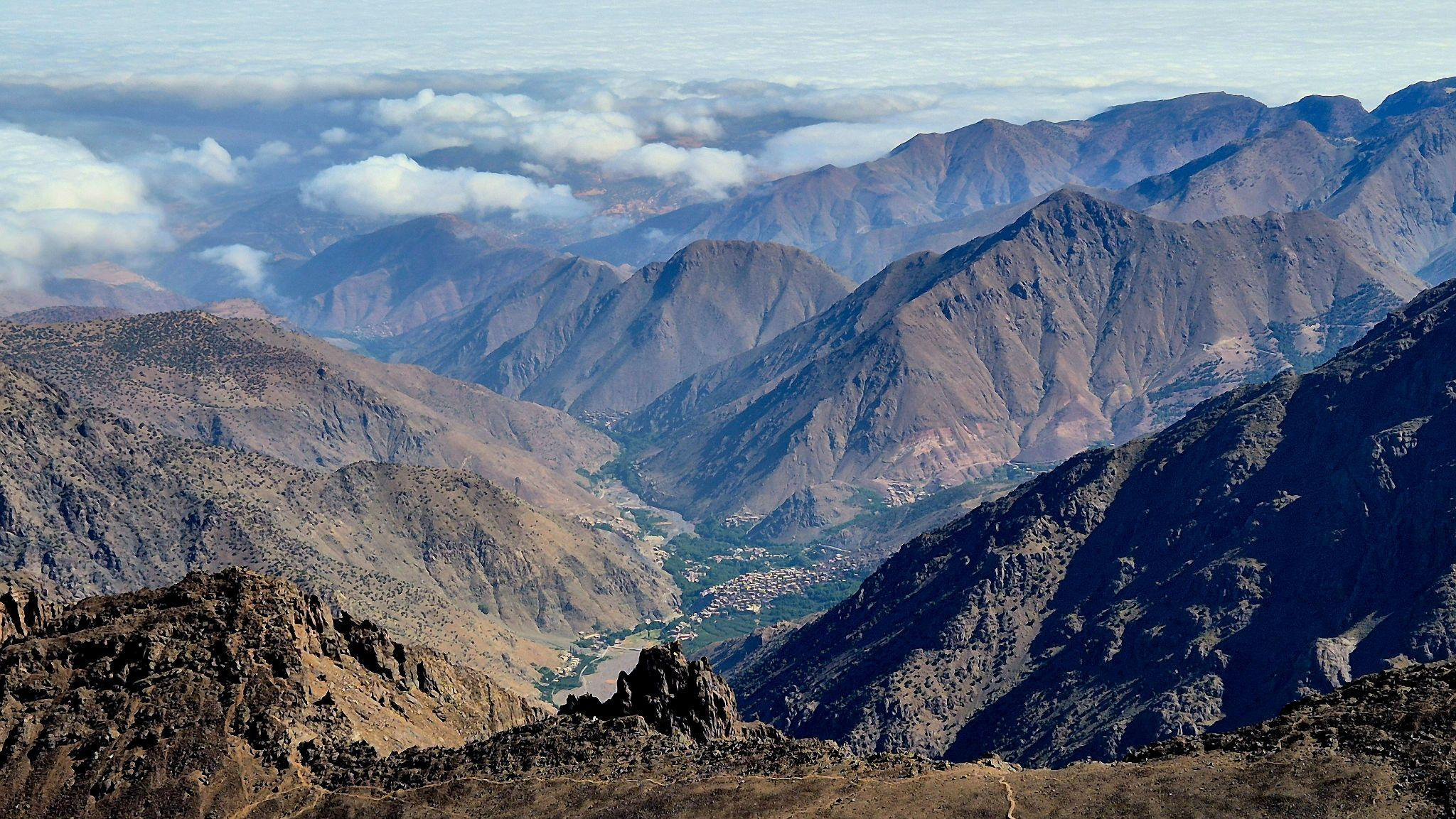 view from the top of the mountains