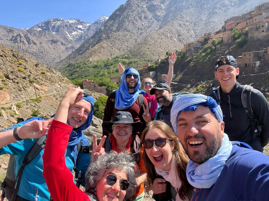 A group of tourists in Morocco