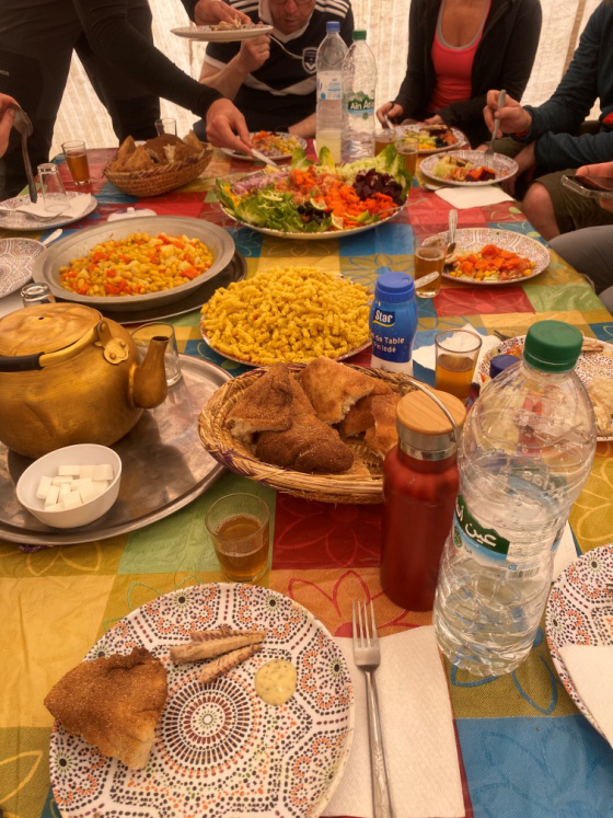 Food on a table