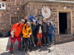 a small tour group taking a picture