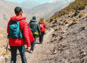 People walking on a trail